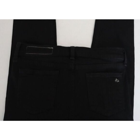 Rag & Bone Women's Sz 27 Black Raw Hem Mid-Rise Ankle Skinny Denim Jeans - Picture 6 of 11
